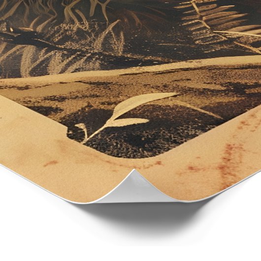  portret van de wasbeer poster (Hoek)