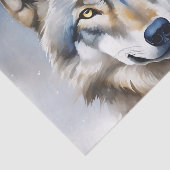 Portret van de Waterverf van de etherische wolf Tissuepapier (Detail)