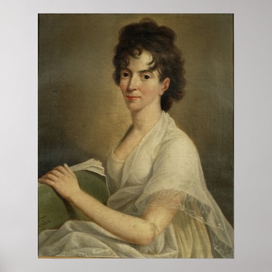 Portret van de weduwnaar Constanze Mozart, 1802 Poster (Voorkant)