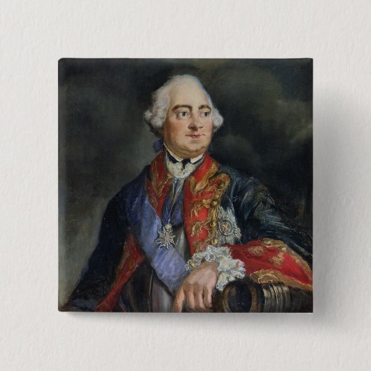 Portret van de wiskundige Leonhard Euler Vierkante Button 5,1 Cm (Voorkant)