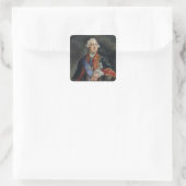 Portret van de wiskundige Leonhard Euler Vierkante Sticker (Tas)