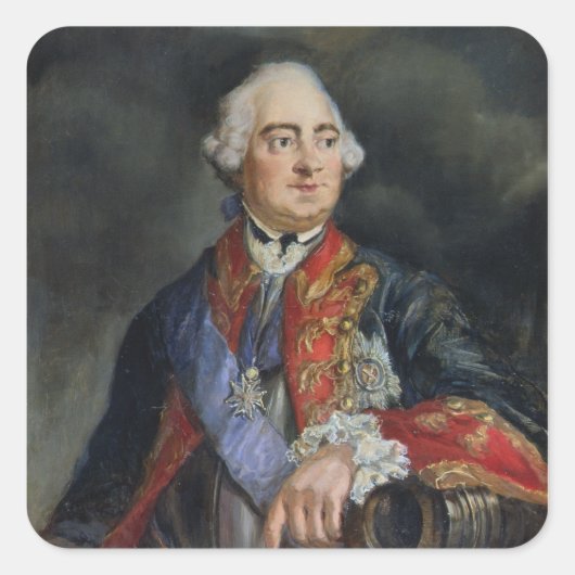 Portret van de wiskundige Leonhard Euler Vierkante Sticker (Voorkant)