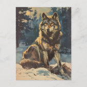  portret van de wolf briefkaart (Voorkant)