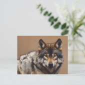 Portret van de wolf briefkaart (Staand voorkant)