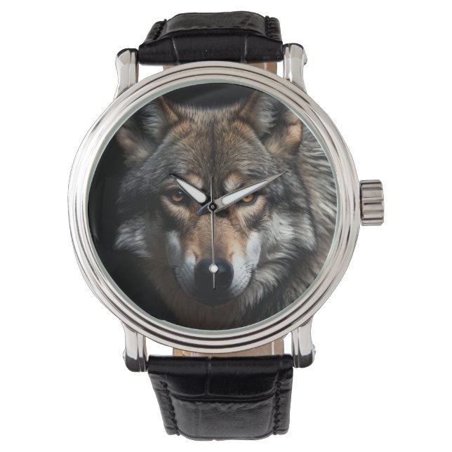 Portret van de wolf horloge (Voorkant)