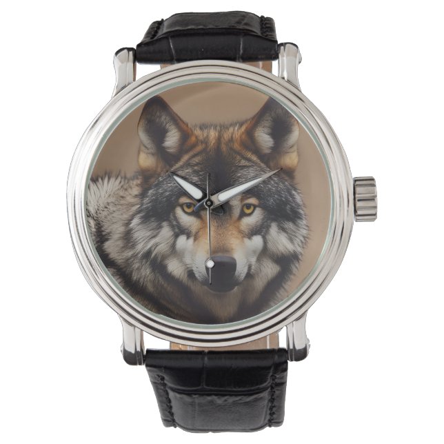Portret van de wolf horloge (Voorkant)