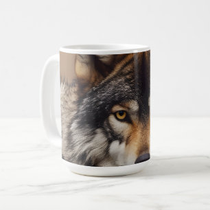 Portret van de wolf koffiemok