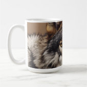 Portret van de wolf koffiemok (Links)