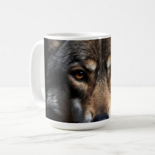 Portret van de wolf koffiemok