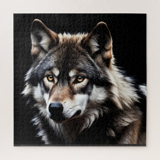 Portret van de wolf legpuzzel (Verticaal)