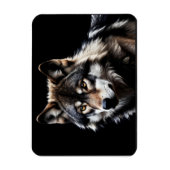 Portret van de wolf magneet (Verticaal)