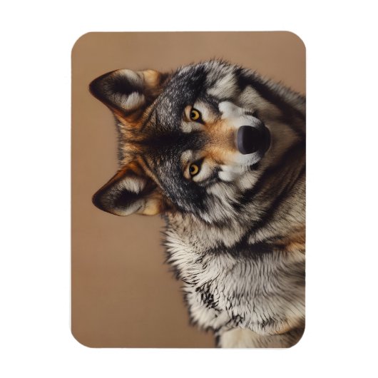 Portret van de wolf magneet (Verticaal)