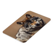 Portret van de wolf magneet (Linkerzijde)