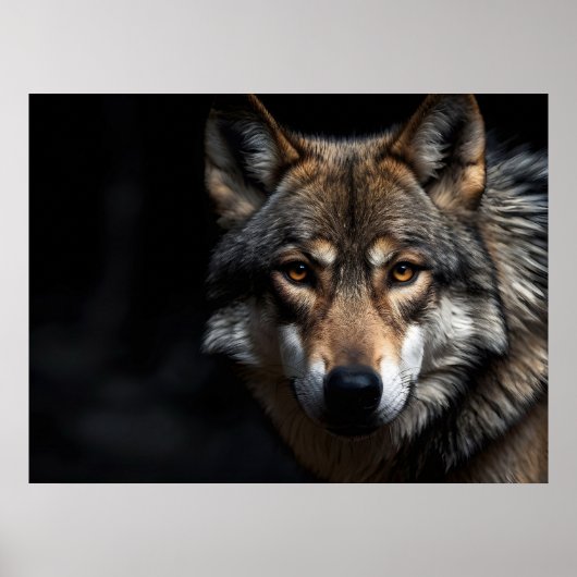 Portret van de wolf poster (Voorkant)