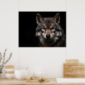 Portret van de wolf poster (Keuken)