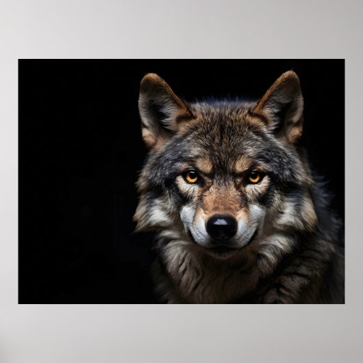 Portret van de wolf poster (Voorkant)