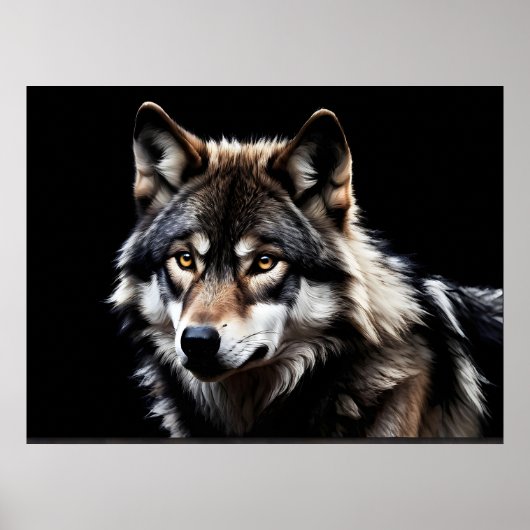 Portret van de wolf poster (Voorkant)