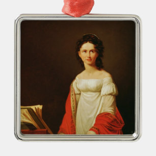 Portret van de zanger Anna Borunova, 1821 Metalen Ornament