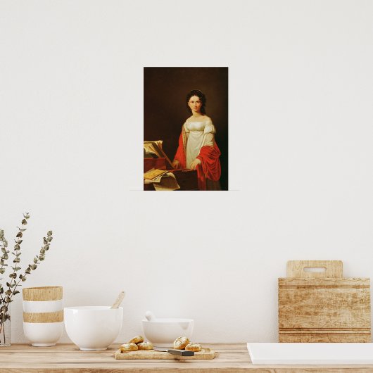 Portret van de zanger Anna Borunova, 1821 Poster (Keuken)