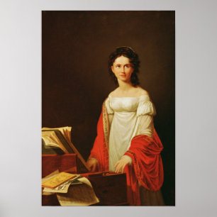 Portret van de zanger Anna Borunova, 1821 Poster