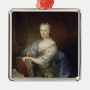 Portret van de zanger Marie-Louise Desmatins Metalen Ornament