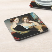 Portret van de zussen van McEuen na 1823 Bier Onderzetter (Linkerzijde)