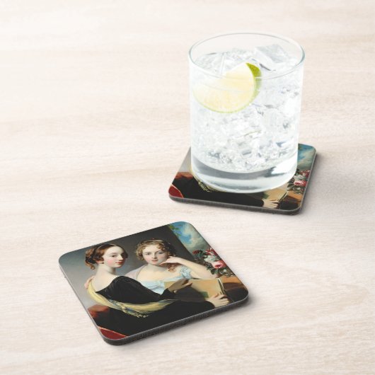 Portret van de zussen van McEuen na 1823 Bier Onderzetter (Rechterzijde)