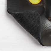 Portret van de zwarte vloerkleed van Angry Fluffy  Muismat (Hoek)