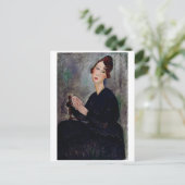 Portret van Dedie, Modigliani Briefkaart (Staand voorkant)