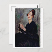 Portret van Dedie, Modigliani Briefkaart (Voorkant / Achterkant)