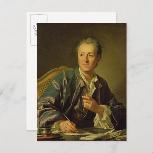 Portret van Denis Diderot 1767 Briefkaart (Voorkant / Achterkant)