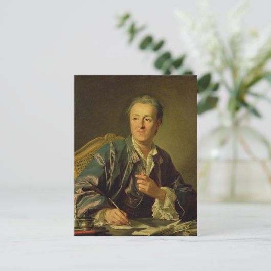 Portret van Denis Diderot 1767 Briefkaart (Staand voorkant)