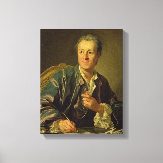 Portret van Denis Diderot 1767 Canvas Afdruk (Voorkant)