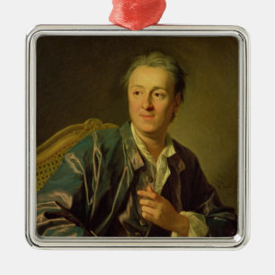 Portret van Denis Diderot 1767 Metalen Ornament