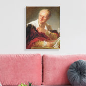 Portret van Denis Diderot c.1769 Canvas Afdruk (Insitu (Woonkamer))