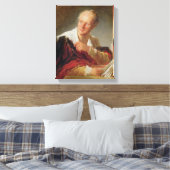 Portret van Denis Diderot c.1769 Canvas Afdruk (Insitu (Slaapkamer))
