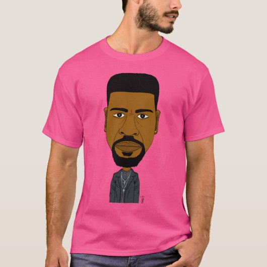Portret van Denzel. 2 T-shirt (Voorkant)