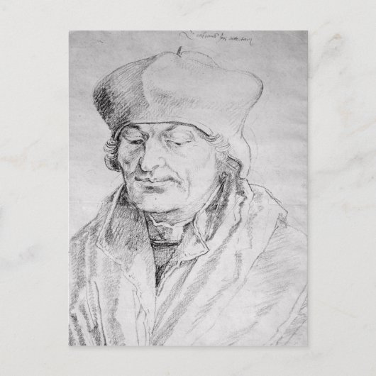 Portret van Desiderius Erasmus 1520 Briefkaart (Voorkant)