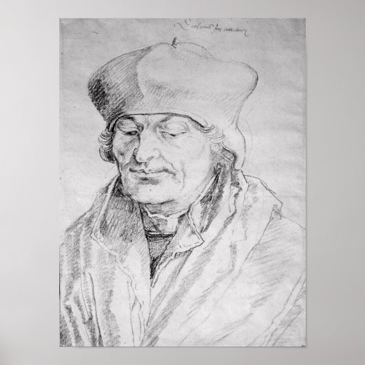 Portret van Desiderius Erasmus 1520 Poster (Voorkant)