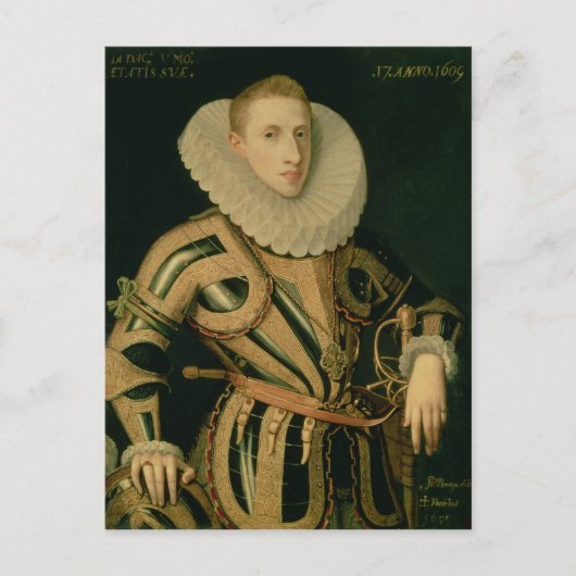 Portret van Diego de Villamayor, 1609 Briefkaart (Voorkant)