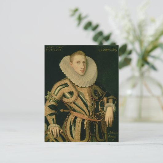 Portret van Diego de Villamayor, 1609 Briefkaart (Staand voorkant)