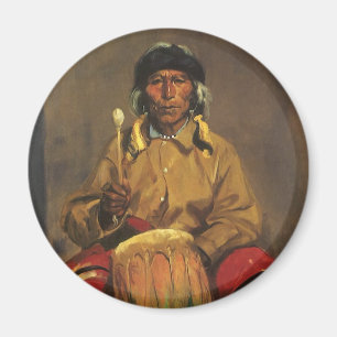 Portret van Dieguito Roybal door Robert Henri Magneet