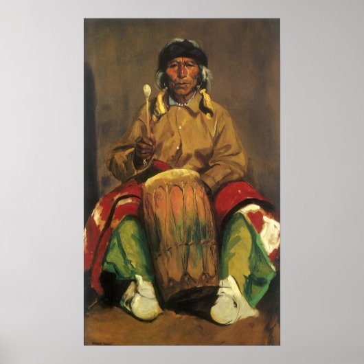 Portret van Dieguito Roybal door Robert Henri Poster (Voorkant)