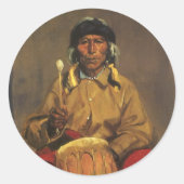 Portret van Dieguito Roybal door Robert Henri Ronde Sticker (Voorkant)