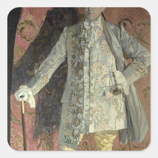 Portret van Dmitry Smirnov Vierkante Sticker (Voorkant)