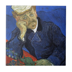 Portret van Doctor Gachet door Van Gogh Tegeltje