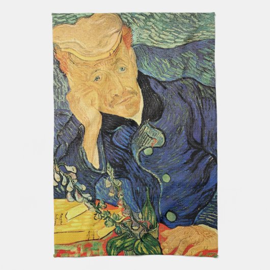 Portret van Doctor Gachet door Vincent van Gogh Theedoek (Verticaal)