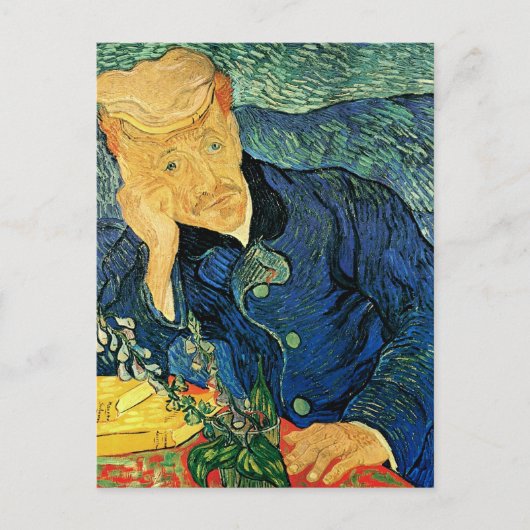 Portret van Doctor Gachet, Van Gogh Fine Art Briefkaart (Voorkant)