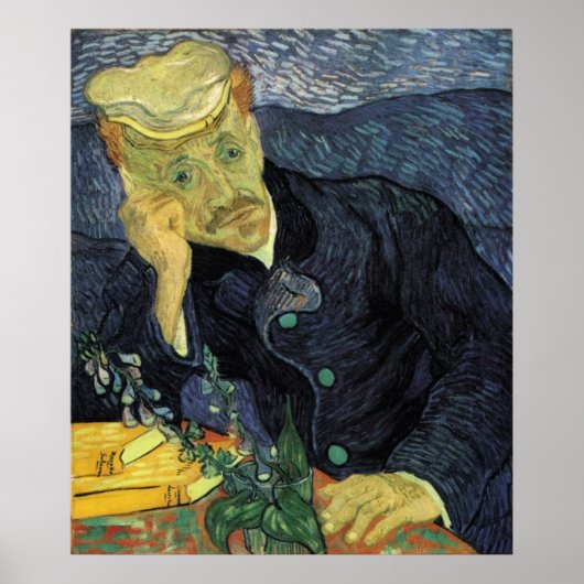 Portret van Doctor Gachet, Vincent van Gogh Poster (Voorkant)