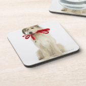 Portret van Dog met Leash Bier Onderzetter (Linkerzijde)